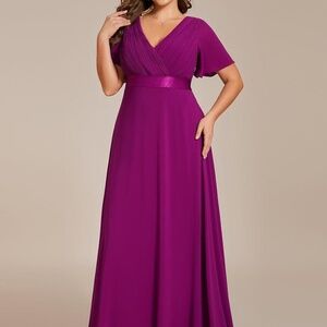 Ever Pretty V-Neck Purple Maxi Dress NWOT